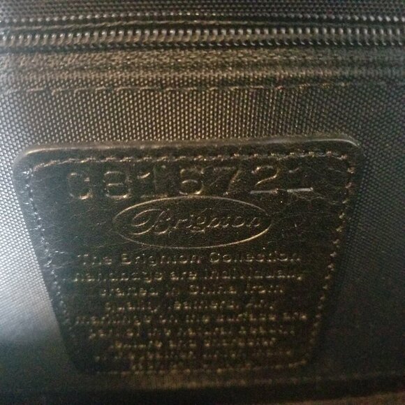 Brighton Black Brown Women's Mulit-compartment Shoulder Purse - Picture 3 of 13